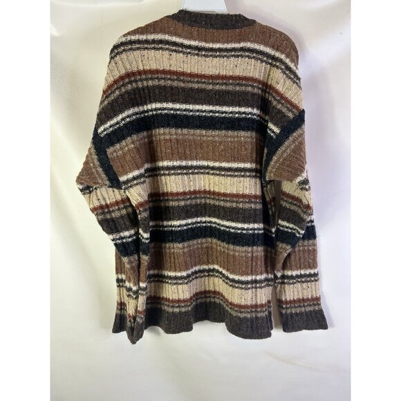 Vintage Y2K Streetwear Grunge Sweater Wool Blend Rainbow Stripe - Picture 6 of 6
